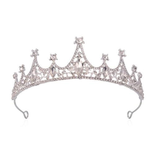 GIVBRO Strass Tiara Krone Hochzeit Braut Tiaras Cosplay Prom Party Kostüme Haarschmuck für Frauen Mädchen, Einheitsgröße, Metalllegierung von GIVBRO