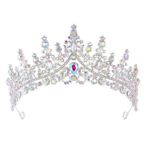 GIVBRO Strass Tiara Krone Hochzeit Braut Tiaras Stirnband Cosplay Party Kostüme Frauen Mädchen Haarschmuck, Einheitsgröße, Metalllegierung von GIVBRO