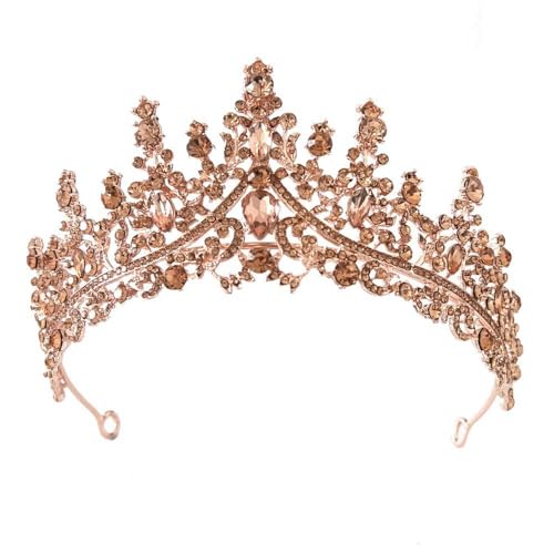 GIVBRO Strass Tiara Krone Hochzeit Braut Tiaras Stirnband Cosplay Party Kostüme Frauen Mädchen Haarschmuck, Einheitsgröße, Metalllegierung von GIVBRO