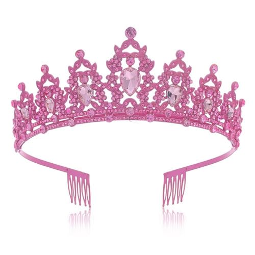 GIVBRO Strass Tiara Krone mit Kämmen Frauen Hochzeit Braut Tiaras Abschlussbälle Festzüge Geburtstag Party Kostüme Königin Haarschmuck, Einheitsgröße, Metalllegierung von GIVBRO