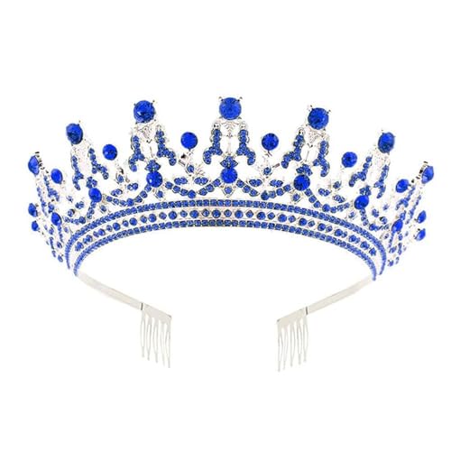 GIVBRO Strass Tiara Krone mit Kämmen Hochzeit Braut Tiaras Stirnband Cosplay Party Kostüme Haarschmuck für Frauen Mädchen, Einheitsgröße, Metalllegierung von GIVBRO