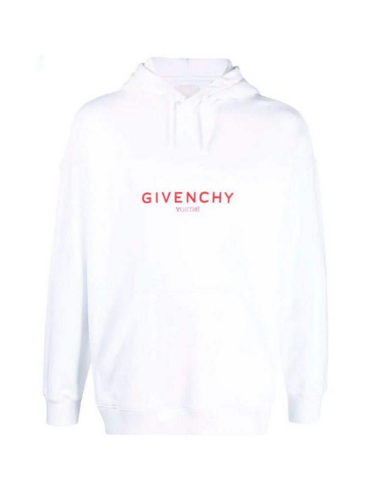 GIVENCHY Kapuzenpullover Givenchy Pullover in weiß mit rotem Logo M von GIVENCHY