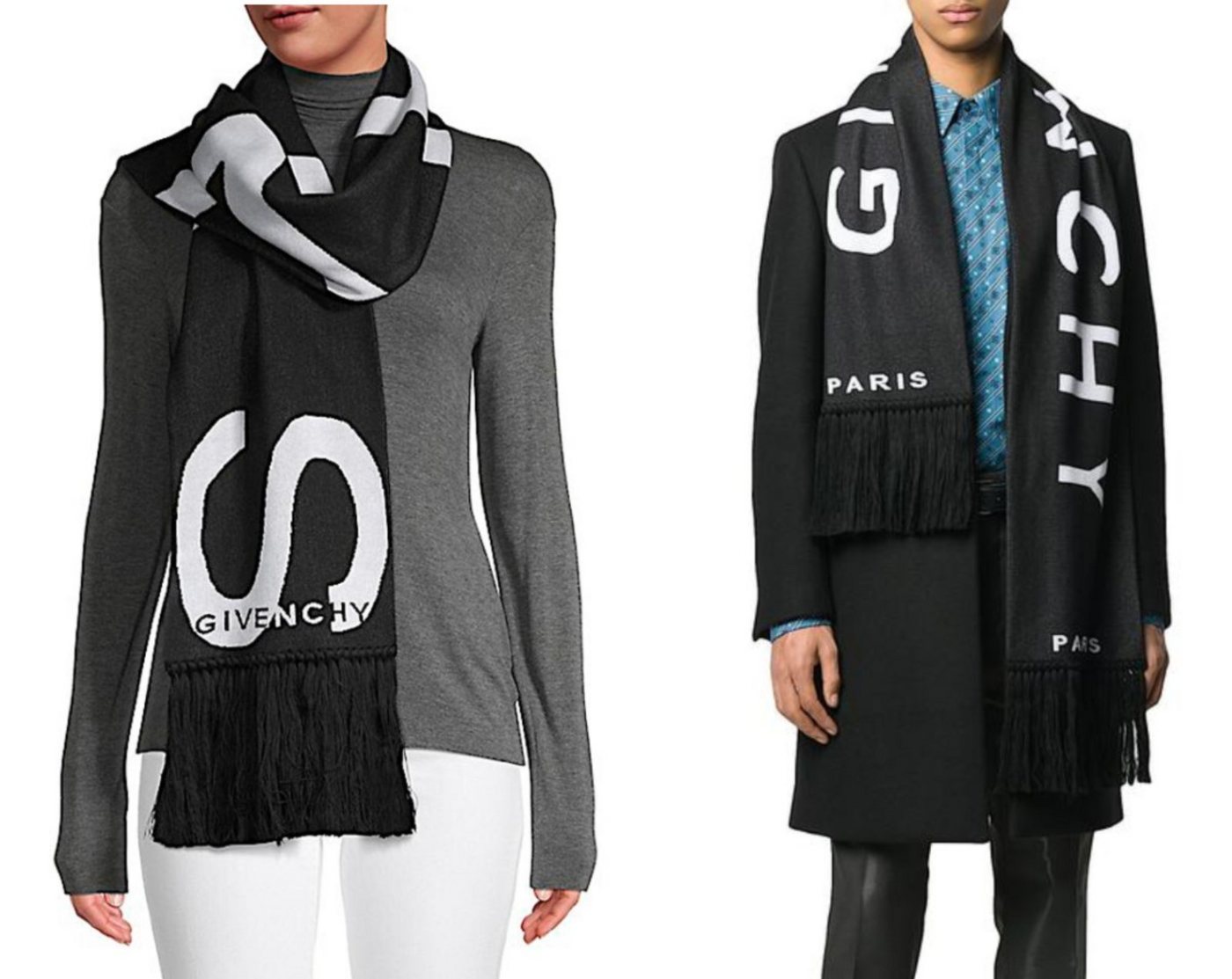 GIVENCHY Strickschal GIVENCHY Football Iconic Scarf Unisex Paris Logo Schal Mufflers Stola von GIVENCHY