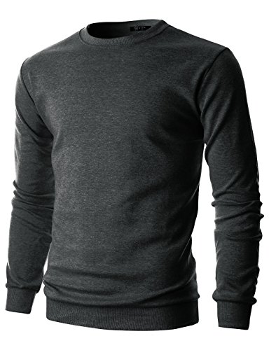 GIVON Herren Crewneck Sweatshirt Leicht Basic Pullover Lounge Tops, DCS006-Charcoal, 3X-Groß GIVON Herren Crewneck Sweatshirt Leicht Basic Pullover Lounge Tops, DCS006-Charcoal, 3X-Groß von GIVON
