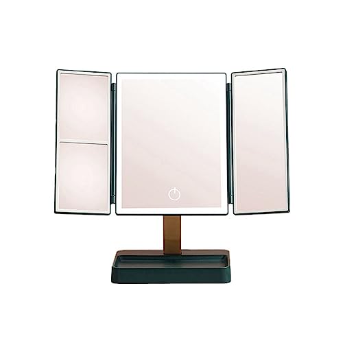 GIWFBQTR Kosmetikspiegel, 3-Fache VergrößErung, Kosmetikspiegel, 3 Klappbare Make-Up-, 270 Drehung, Stufenloser Dimmer, Beauty-Tischspiegel, GrüN D GIWFBQTR Kosmetikspiegel, 3-Fache VergrößErung, Kosmetikspiegel, 3 Klappbare Make-Up-, 270 Drehung, Stufenloser Dimmer, Beauty-Tischspiegel, GrüN D von GIWFBQTR