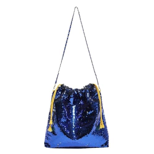 Abendtasche Damen Eimertasche Umhängetasche Damen Party Tragetaschen Damenhandtaschen Mädchen Glitzer Geldbörsen(Blue) von GIYXHU