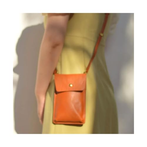 GIYXHU Alles Vertikale Einzelne Schulter Schlüssel Geldbörse Handy Tasche Weibliche Crossbody Mini Leder(Color 2) von GIYXHU