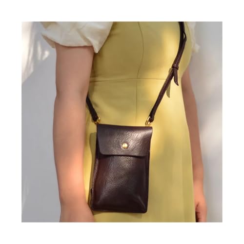 GIYXHU Alles Vertikale Einzelne Schulter Schlüssel Geldbörse Handy Tasche Weibliche Crossbody Mini Leder(Color 3) von GIYXHU