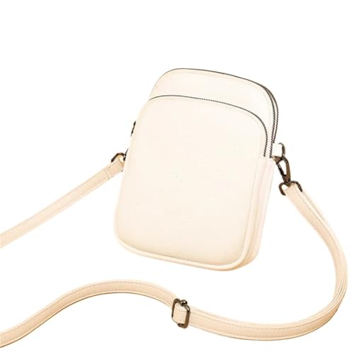 GIYXHU Damen Leder Handytasche Umhängetaschen for Frauen Tasche Designer Umhängetasche Messenger Bags(White) von GIYXHU