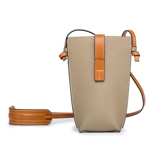 GIYXHU Echtes Leder Frauen Schulter Taschen Mini Weibliche Handy Tasche Handtaschen Messenger(Color 4) von GIYXHU