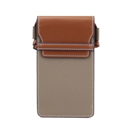 GIYXHU Echtes Leder Kleine Umhängetaschen Frauen Mini Schulter Messenger Tasche for Mädchen Telefon Geldbörse(Color 2) von GIYXHU