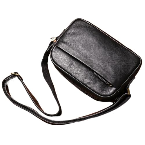 GIYXHU Herren Echtleder Umhängetasche Crossbody Casual Kleine Satchel Handytasche von GIYXHU