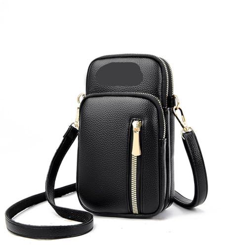 GIYXHU Kleine Umhängetasche for Telefon und Geld, Damen-Geldbörse, Messenger-Umhängetaschen for Damen, Mini-Tasche for Smartphone(Black) von GIYXHU