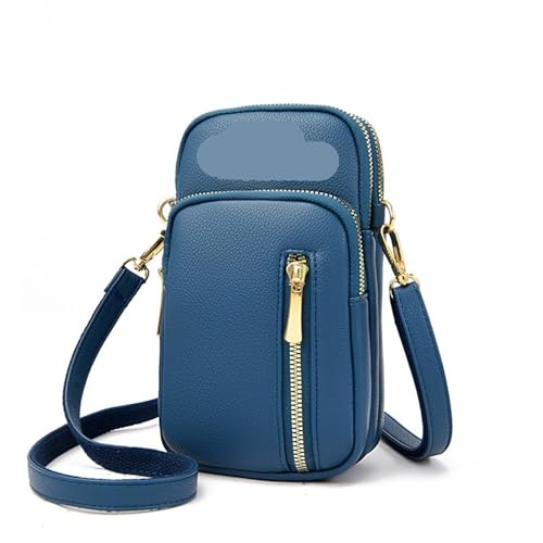 GIYXHU Kleine Umhängetasche for Telefon und Geld, Damen-Geldbörse, Messenger-Umhängetaschen for Damen, Mini-Tasche for Smartphone(Blue) von GIYXHU