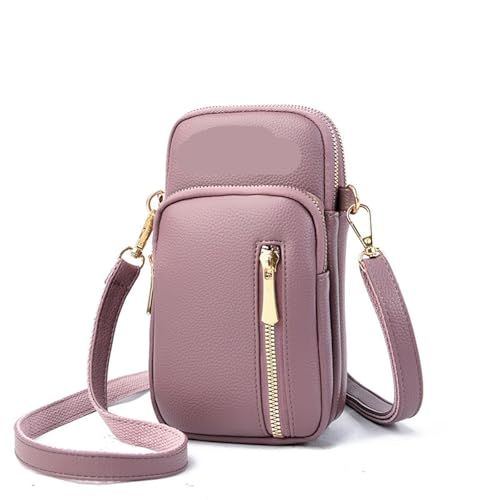 GIYXHU Kleine Umhängetasche for Telefon und Geld, Damen-Geldbörse, Messenger-Umhängetaschen for Damen, Mini-Tasche for Smartphone(Purple) von GIYXHU