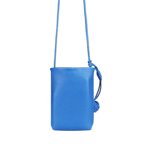 GIYXHU Leder Mini Crossbody Schultertasche Vielseitige kleine Handytasche(Blue) von GIYXHU
