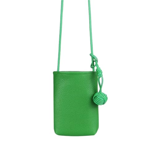 GIYXHU Leder Mini Crossbody Schultertasche Vielseitige kleine Handytasche(Green) von GIYXHU