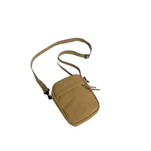 GIYXHU Outdoor Casual Canvas Umhängetasche Unisex Mini Telefon Sling Bag for Männer und Frauen(Khaki) von GIYXHU