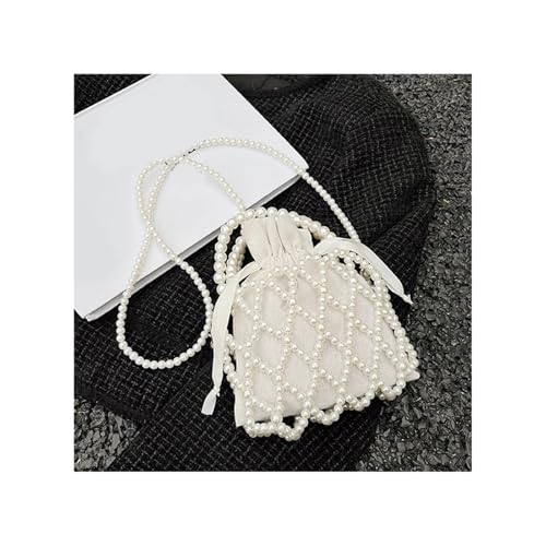 GIYXHU Perle Tasche Handgemachte Perlentasche for Damen, elegante Schultertasche, Sommer-Perlen-Clutch for Partys GIYXHU Perle Tasche Handgemachte Perlentasche for Damen, elegante Schultertasche, Sommer-Perlen-Clutch for Partys von GIYXHU