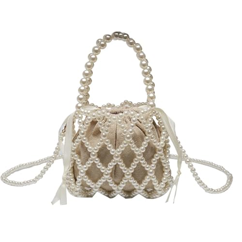 GIYXHU Perle Tasche Handgemachte Perlentasche for Frauen, elegante Schultertasche, Sommerperlen-Abendtasche for Party von GIYXHU