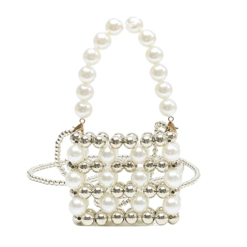 GIYXHU Perle Tasche Lady Mini Pearl Handtasche Damen Square Bag for Dinner-Party elegante Einkaufs Umhängetasche GIYXHU Perle Tasche Lady Mini Pearl Handtasche Damen Square Bag for Dinner-Party elegante Einkaufs Umhängetasche von GIYXHU