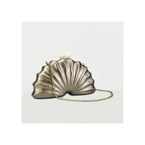 GIYXHU Perle Tasche Shell Clutch Tasche for Frauen elegante Perle Geldbörse Handtasche Hochzeit Handtasche mit Perle(Light green) von GIYXHU