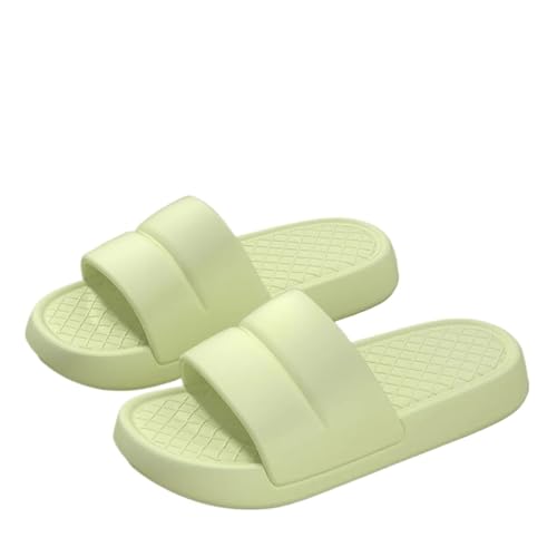 GIYXHU Schlappen Damen Sommer Damen Sommer Hausschuhe Einfarbig EVA Dicke Weiche Sohle Bequeme Hausschuhe Outdoor Indoor Antislip(Green,40-41) von GIYXHU