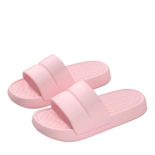 GIYXHU Schlappen Damen Sommer Damen Sommer Hausschuhe Einfarbig EVA Dicke Weiche Sohle Bequeme Hausschuhe Outdoor Indoor Antislip(Pink,44-45) von GIYXHU