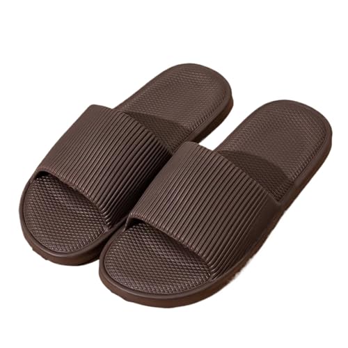 GIYXHU Schlappen Damen Sommer Dicke Plateau-Wolken-Hausschuhe for Damen, leichte, weiche Sohle, Eva, for den Sommer, bequeme, rutschfeste Strand-Hausschuhe(Coffee,38-39) von GIYXHU