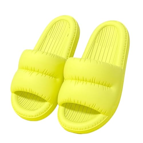 GIYXHU Schlappen Damen Sommer Sommer-Hausschuhe, flauschiges Design, die Sohle ist weich und bequem, Outdoor-Wanderschuhe, Sommer-Hausschuhe for Damen(Green,42-43) von GIYXHU