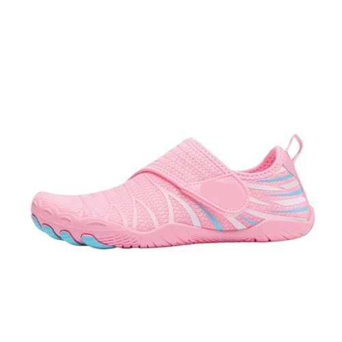 GIYXHU Wasserschuhe Wasserschuhe Sommer Outdoor Strand Aquaschuhe Schnell trocknende rutschfeste Aquaschuhe Atmungsaktive Stream-Tracing-Schuhe Barfußschuhe(Pink,41) von GIYXHU