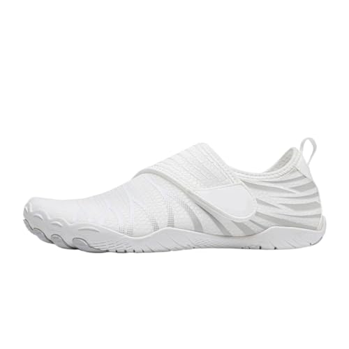 GIYXHU Wasserschuhe Wasserschuhe Sommer Outdoor Strand Aquaschuhe Schnell trocknende rutschfeste Aquaschuhe Atmungsaktive Stream-Tracing-Schuhe Barfußschuhe(White,38) von GIYXHU