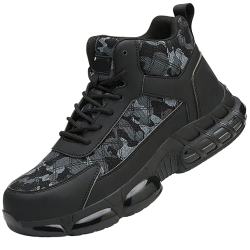 Men Steel Toe Cap Shoes for Work Sneakers Puncture-Proof Safety Protective Working Male Footwear Security Boots(42) von GIYXHU