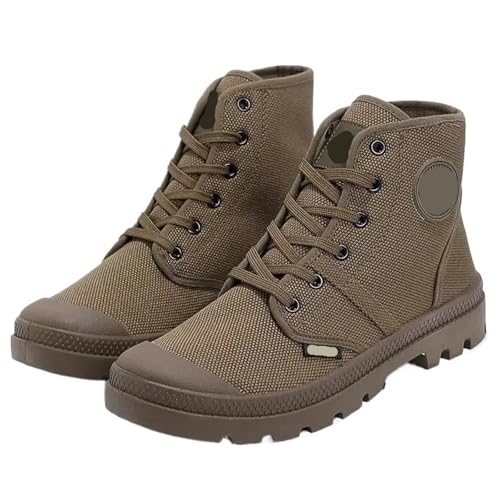 Rubber Boots for Men Lace Up Outdoor Hiking Man Shoes Comfortable Work(Khaki,41) von GIYXHU