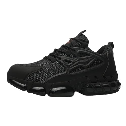 Safety Shoes Men with Steel Toe Cap Anti-Smash Work Sneakers Light Comfortable Puncture-Proof Indestructible(41) von GIYXHU