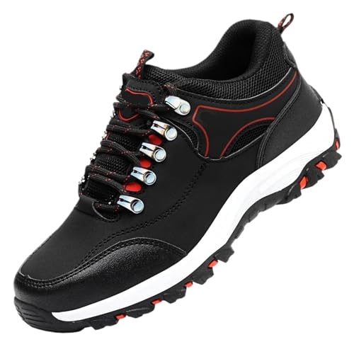 Steel Toe Cap Shoes for Men Work Boots Puncture-Proof Safety Protective Working Male Footwear Security Sneakers(Black,44) von GIYXHU