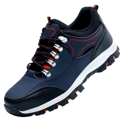 Steel Toe Cap Shoes for Men Work Boots Puncture-Proof Safety Protective Working Male Footwear Security Sneakers(Blue,39) von GIYXHU