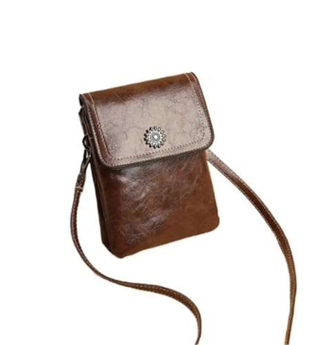 Vielseitige, einfache Handytasche mit großem Fassungsvermögen for Damen, Mini-Umhängetasche zur Geldaufbewahrung(Coffee) von GIYXHU
