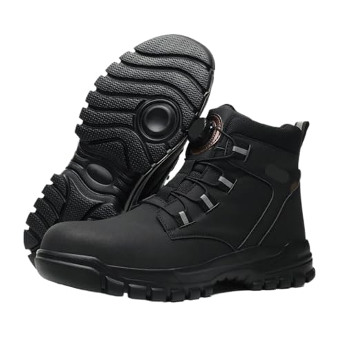 Work Sneakers Men Indestructible Shoes Safety with Steel Toe Cap Puncture-Proof Male Security Protective(Black,46) von GIYXHU