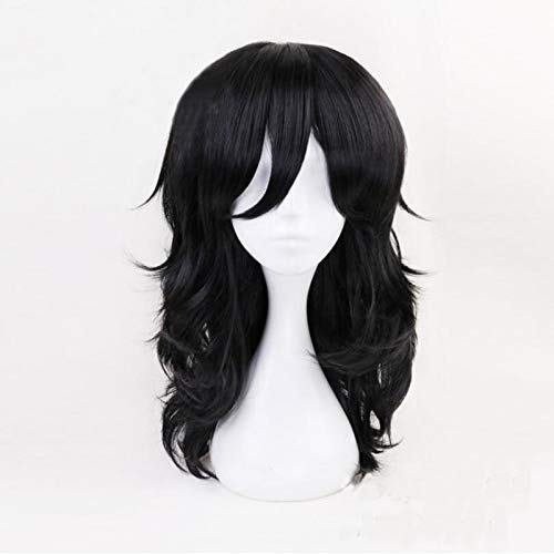 Anime Boku kein Held Academia Shouta Aizawa Perücken Cosplay Kostüm Mein Held Academia Schwarz Synthetisches gewelltes Haar Halloween Party Perücke von GJBXP