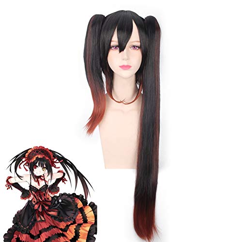 Anime DATE A LIVE Albtraum Tokisaki Kurumi Lange Perücke Cosplay Kostüm Frauen Synthetisches Haar Halloween Party Perücken von GJBXP