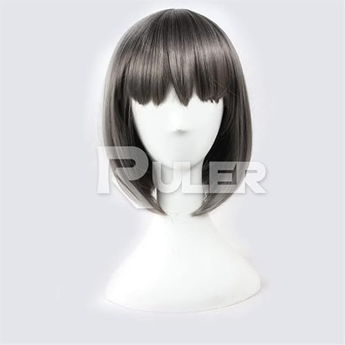 Anime Die unregelmäßigen an der Magic High School Shibata Mizuki Perücke Hitzebeständige kurze schwarze graue Haare Cosplay Kostüm Perücken von GJBXP