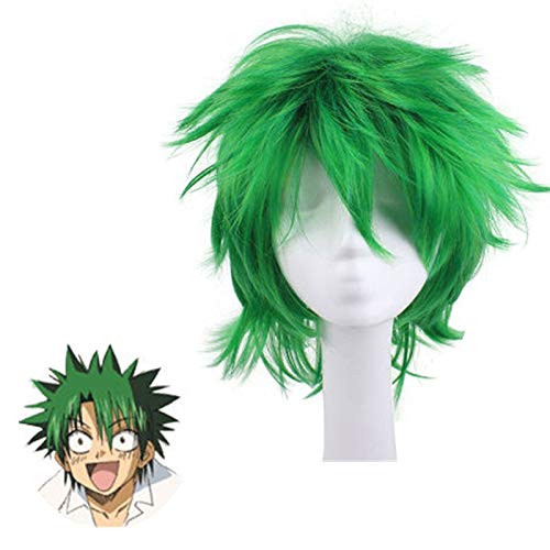 Anime Gesetz der Ueki Perücken Grün Kosuke Ueki Cosplay Kleidung Perücke für Männer Halloween Karneval Party Cosplay Requisiten Kleidung Perücke Anime Gesetz der Ueki Perücken Grün Kosuke Ueki Cosplay Kleidung Perücke für Männer Halloween Karneval Party Cosplay Requisiten Kleidung Perücke von GJBXP