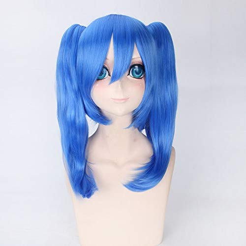 Anime MekakuCity Actors Cosplay Kostüm blaue Perücke mit doppelten Pferdeschwänzen Kagerou Projekt Enomoto Takane Ene Cosplay Perücken + Perückenkappe Takane Ene Takane Ene Perücke 303 von GJBXP