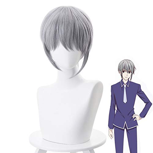 Anime Obstkorb Soma Souma Yuki Grau Kurze Perücke Cosplay Kostüm Furutsu Basuketto Hitzebeständiges Kunsthaar Männer Perücken Anime Obstkorb Soma Souma Yuki Grau Kurze Perücke Cosplay Kostüm Furutsu Basuketto Hitzebeständiges Kunsthaar Männer Perücken von GJBXP
