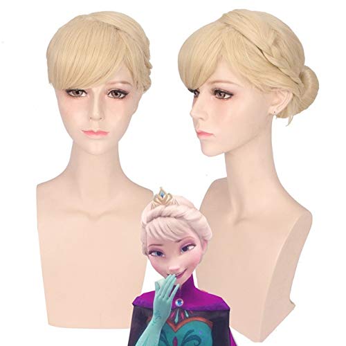 Anime Prinzessin Rapunzel Merida weißen Schnee Cosplay Perücke Halloween Party Kunsthaar Jasmin Anna Elsa Prinzessin Perücken + Perücke Kappe Einheitsgröße PL-715 von GJBXP