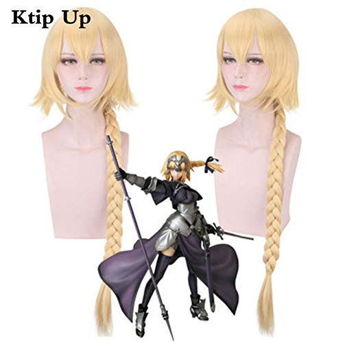 Anime Schicksal/Großauftrag Apokryphen Lineal Jeanne d'Arc Cosplay Perücke Golden Long Synthetic Hair Braid Halloween Kostüm Perücken Perucas von GJBXP