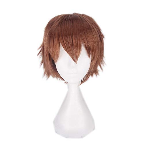 Anime Short Brown Cosplay Perücke für Männer 30cm Hitzebeständige e synthetische Haare Cosplay Perücken männliche gemeinsame Perücke K049-06 Anime Short Brown Cosplay Perücke für Männer 30cm Hitzebeständige e synthetische Haare Cosplay Perücken männliche gemeinsame Perücke K049-06 von GJBXP