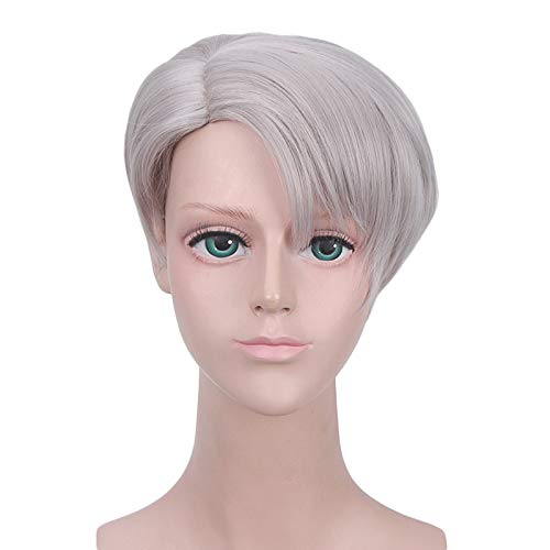 Anime YURI !!! auf ICE Victor Nikiforov Perücke Cosplay Kostüm Männer & Frauen Kurze synthetische Haarperücken Anime YURI !!! auf ICE Victor Nikiforov Perücke Cosplay Kostüm Männer & Frauen Kurze synthetische Haarperücken von GJBXP