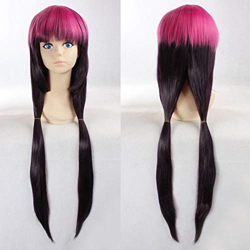Ao kein Exorzist Kamiki Izumo 80cm lange gerade Cosplay Perücken für Frauen weibliches Kunsthaar Perücke rot dunkel lila gemischt synthetisches Haar von GJBXP